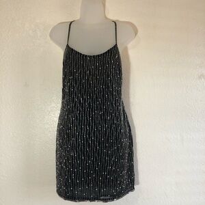 Guess Black and Silver Mini Dress